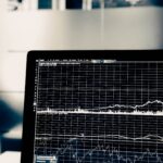 computer screen with graphs monitor