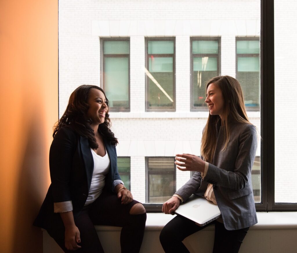 banner event human resource colleagues chatting